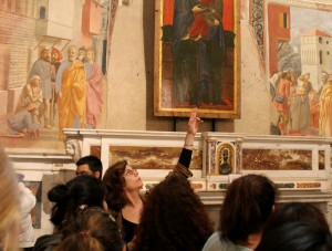 Lisa Kaborycha teaching Brancacci Chapel